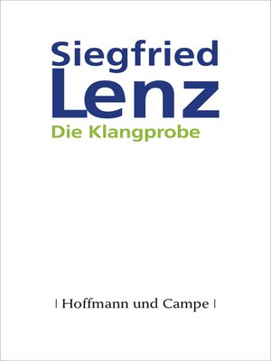 cover image of Die Klangprobe